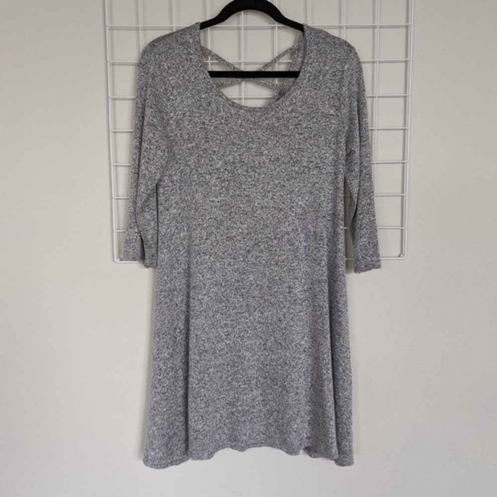 NWT Pinc Heather Grey Crisscross Back Dress